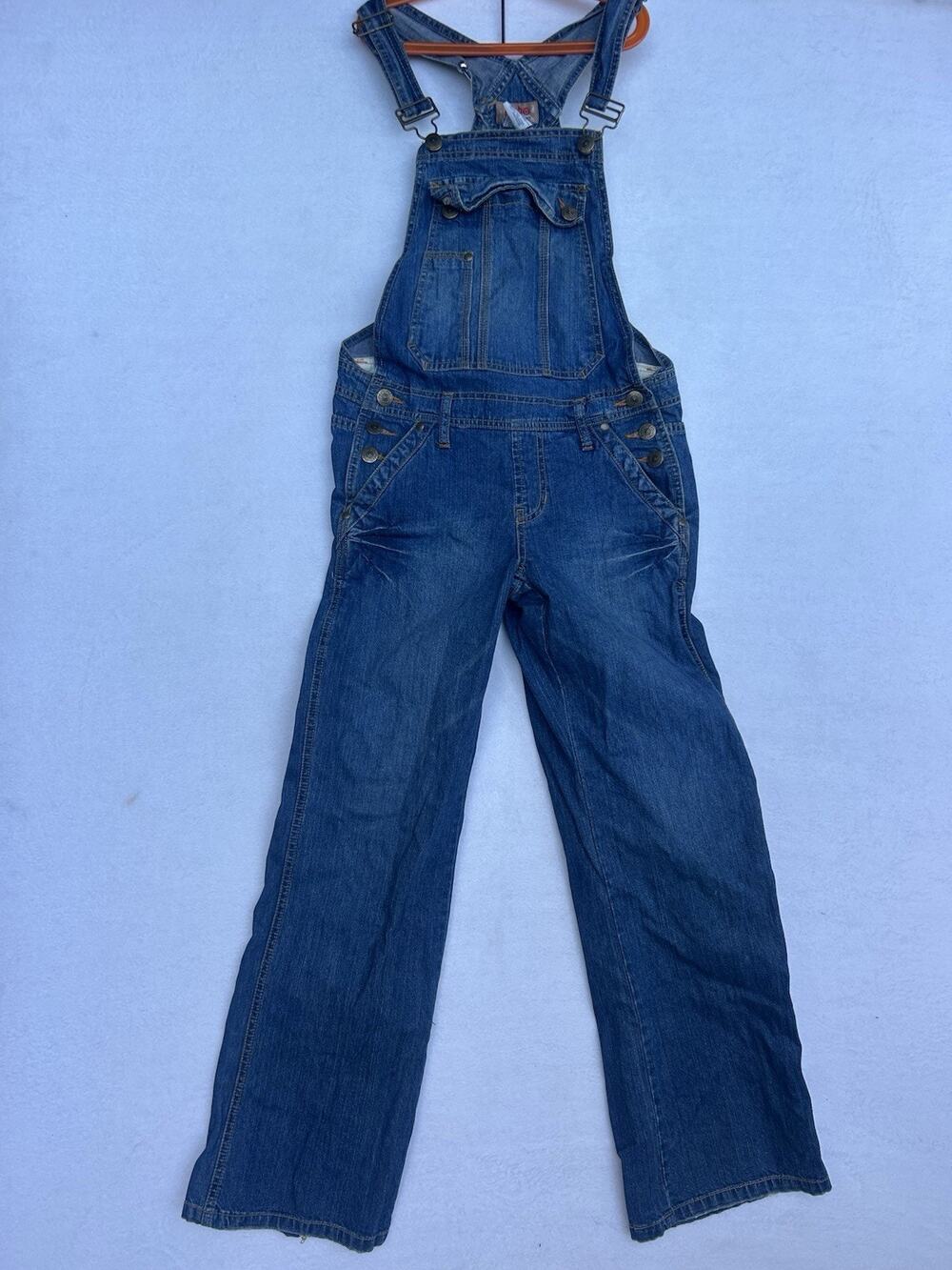 No Boundaries Denim Overalls, Nobo, Juniors •=======. Size 11, Dark Stone Wash.